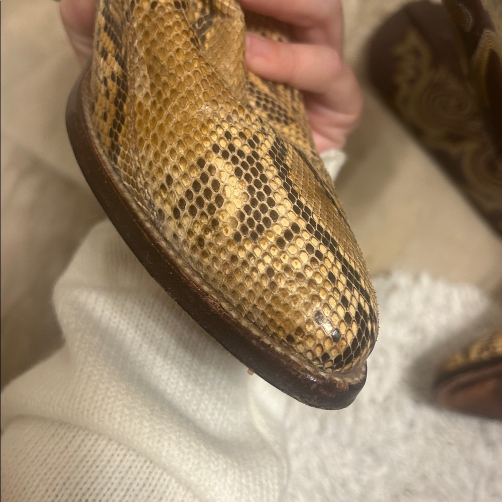 Justin Boots - J4277 - brown leather and snakeskin - Picture 6 of 9